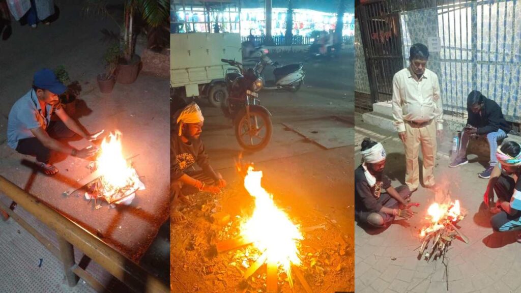 राजधानी रायपुर में कड़ाके की ठंड से राहत के लिए नगर निगम ने 2 दर्जन से अधिक स्थानों पर अलाव की व्यवस्था की