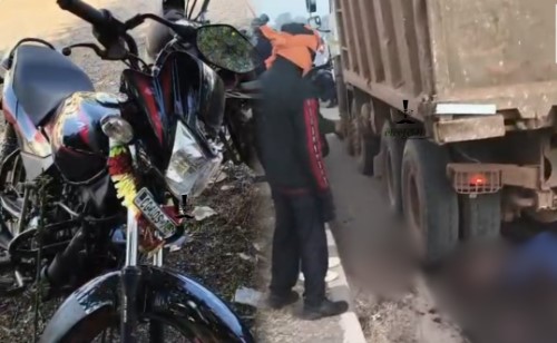 आरंग में दर्दनाक हादसा: बाइक सवारों को हाईवा ने मारी टक्कर, पिता-पुत्र समेत तीन की मौत